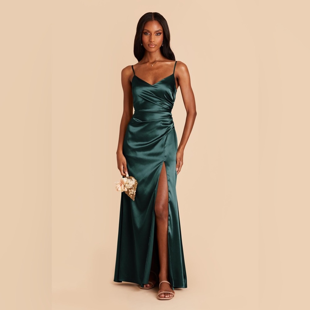 Birdy Grey Catherine Satin Dress - Emerald, Size Small